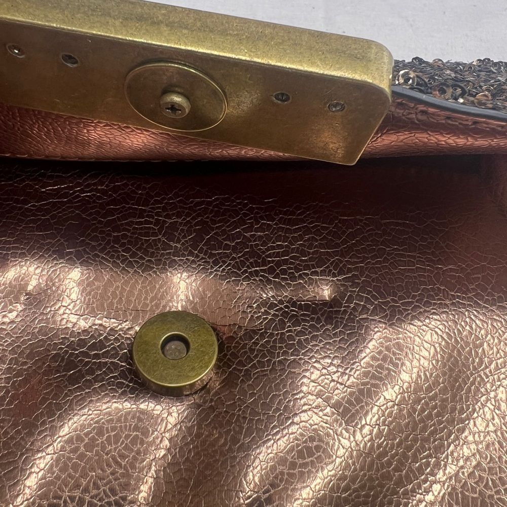 Simply Vera Metallic Bronze/Sequin Clutch/Shoulder Bag - Picture 3 of 15